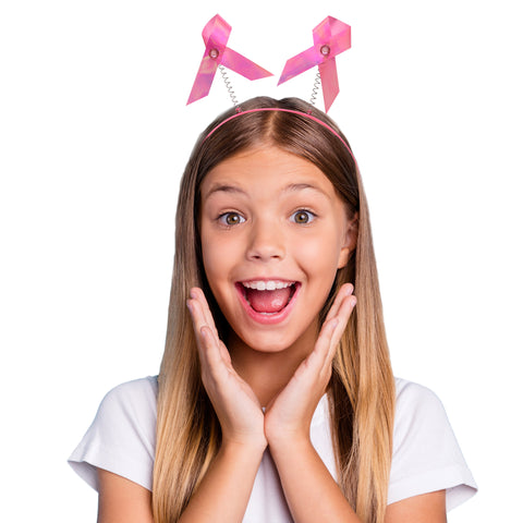 Pink Ribbon Headboppers - 12 Pack | Bopper Headbands – Windy City Novelties