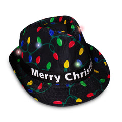LED Merry Christmas Fedora Hat