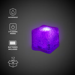 Purple LED Ice Cubes