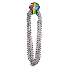 Silver 33" 12mm Bead Necklaces
