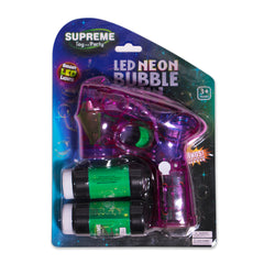 Neon Pink LED Bubble Gun