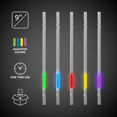 Variety Glow Motion 9" Straws