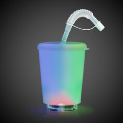 LED 12 oz. Cup with Lid & Straw