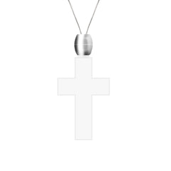 White LED Cross Pendant Necklace