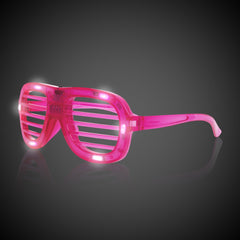 LED Pink Slotted Glasses