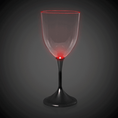 LED 10 oz. Wine Glass Black Stem