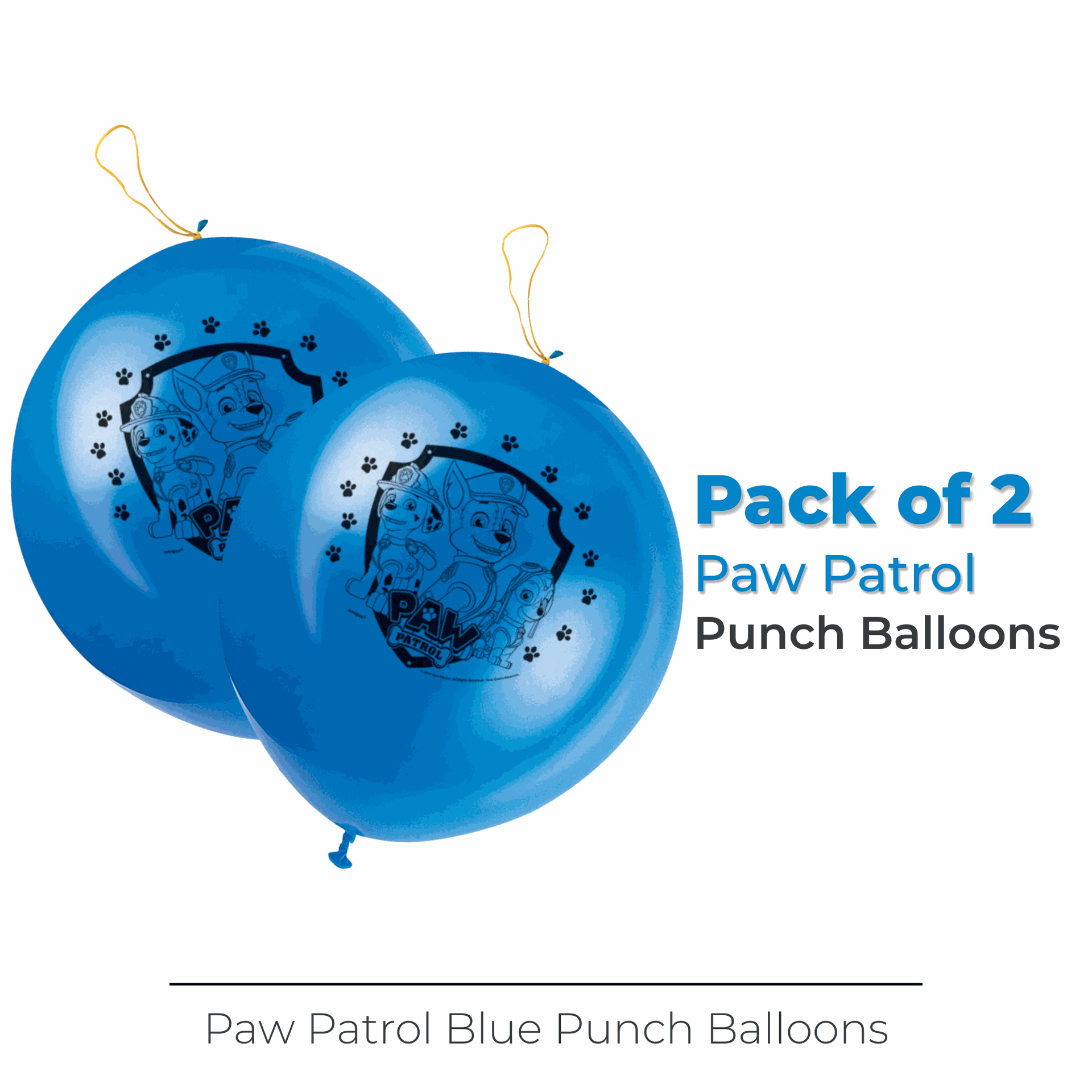 Paw Patrol Punch Balloons, 2ct – Windy City Novelties