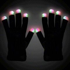 LED Black Rave Gloves