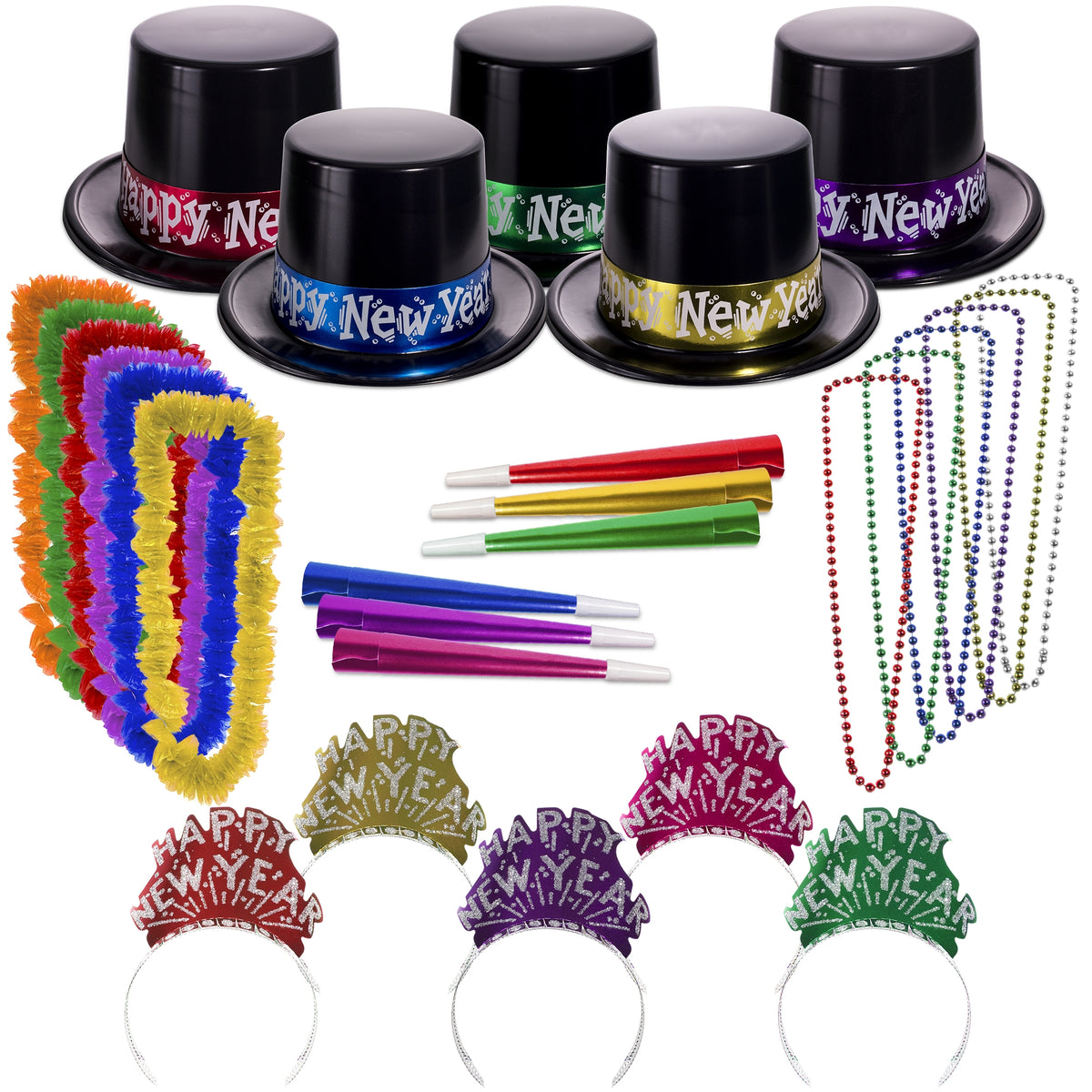 Midnight Metallic New Year Party Kit For 50