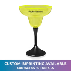 Neon Yellow LED 10 oz. Margarita Glass