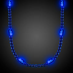 LED Blue 30" Beaded Necklace