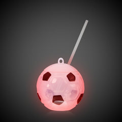 LED Soccer Ball Cup with Straw