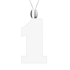LED Blue #1 Pendant Necklace