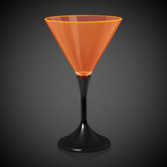 LED Neon Orange 7 oz. Martini Glass