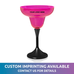 Neon Pink LED 10 oz. Margarita Glass