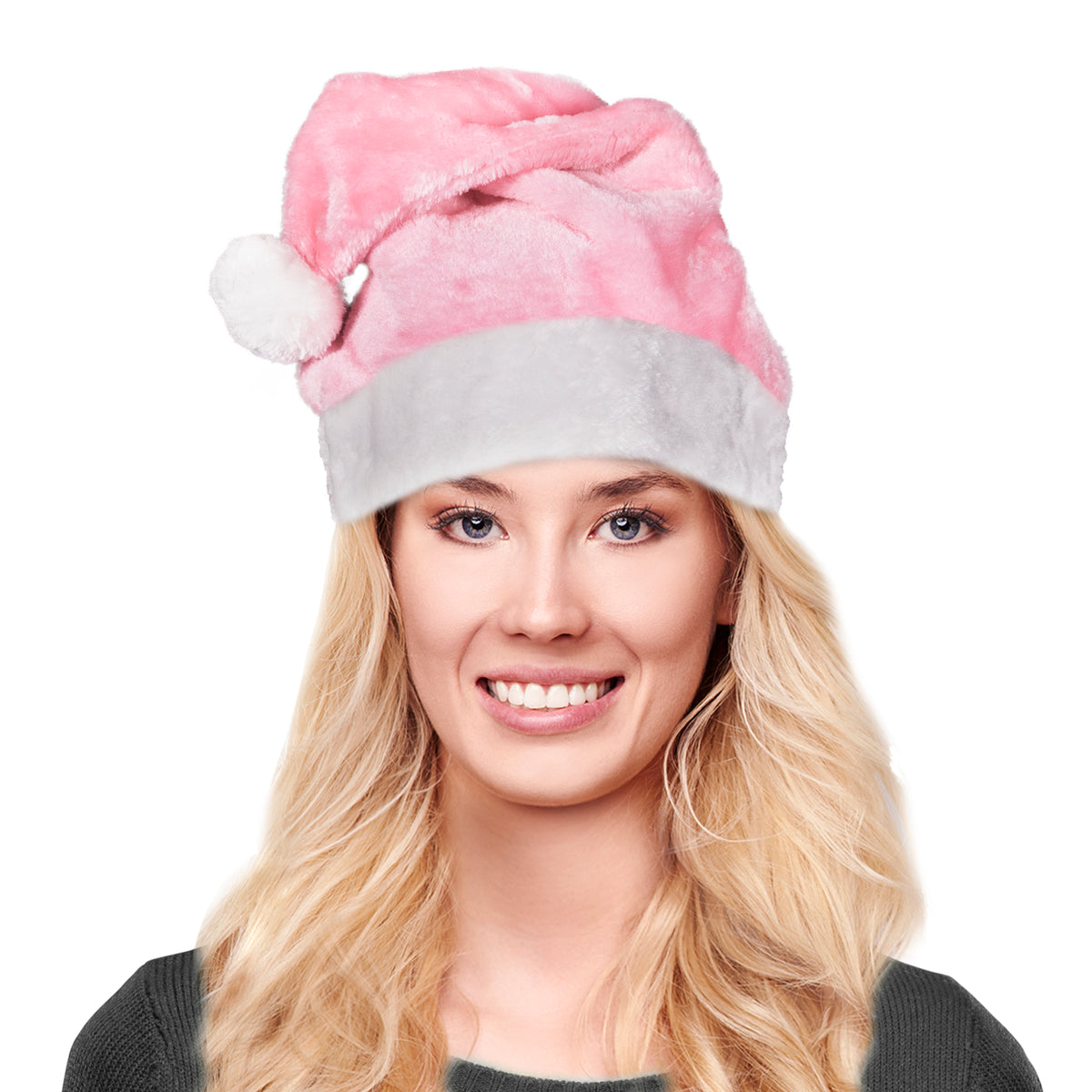 Pink Santa Plush Hat