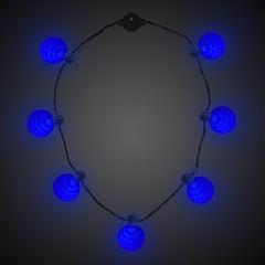LED Blue Ball Necklace