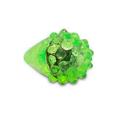 LED Green Jelly Bumpy Rings