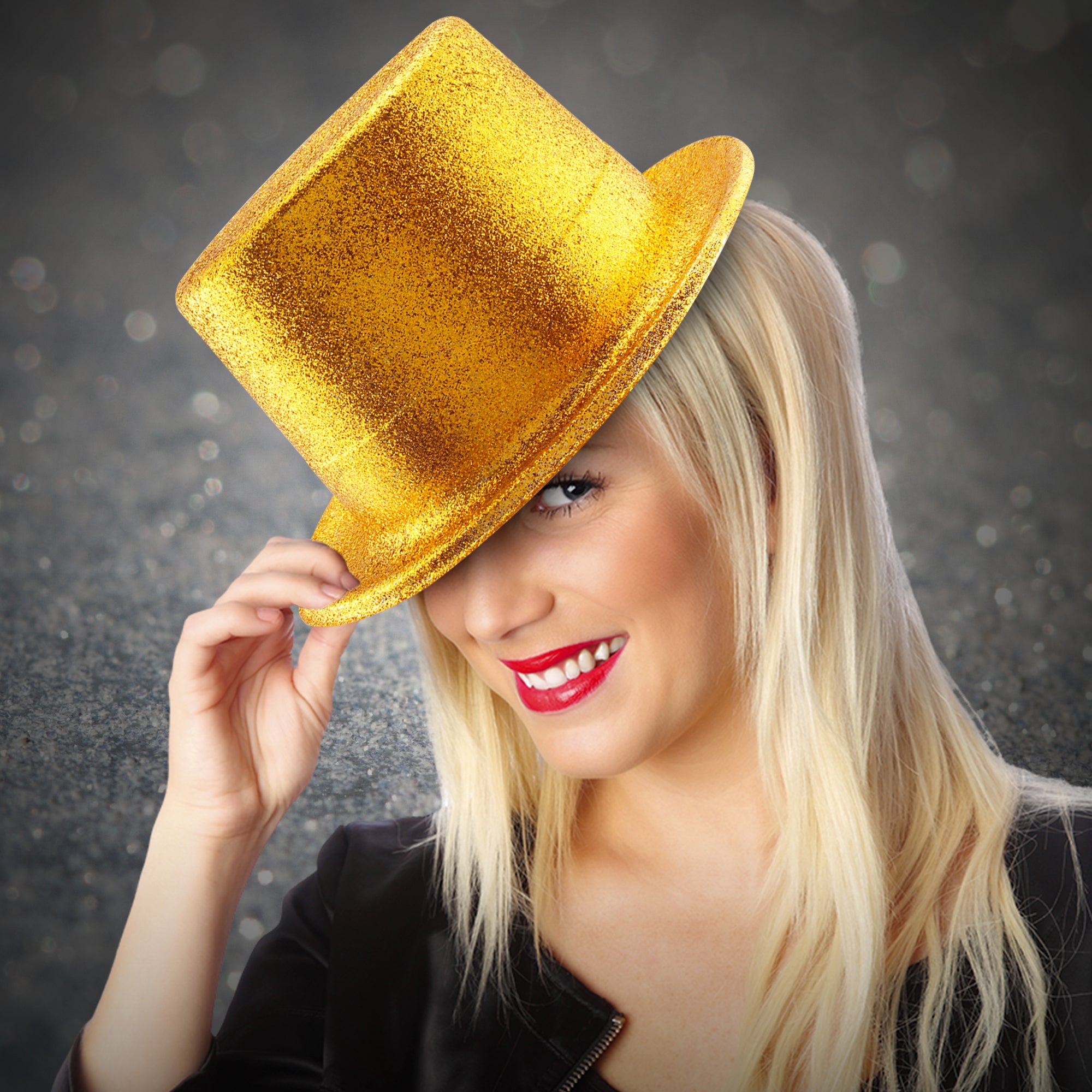 Gold Glitter Top Hat | Sparkly Top Hat | Windy City Novelties