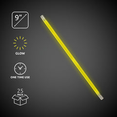 Yellow 9" Glow Straws