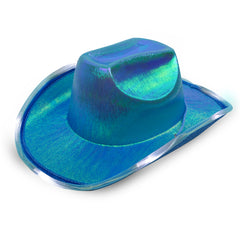 LED Blue Iridescent Cowboy Hat