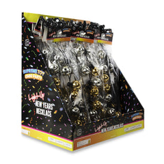 LED New Years Disco Ball Necklaces Retail Display