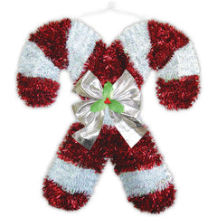 Candy Canes Tinsel Decoration