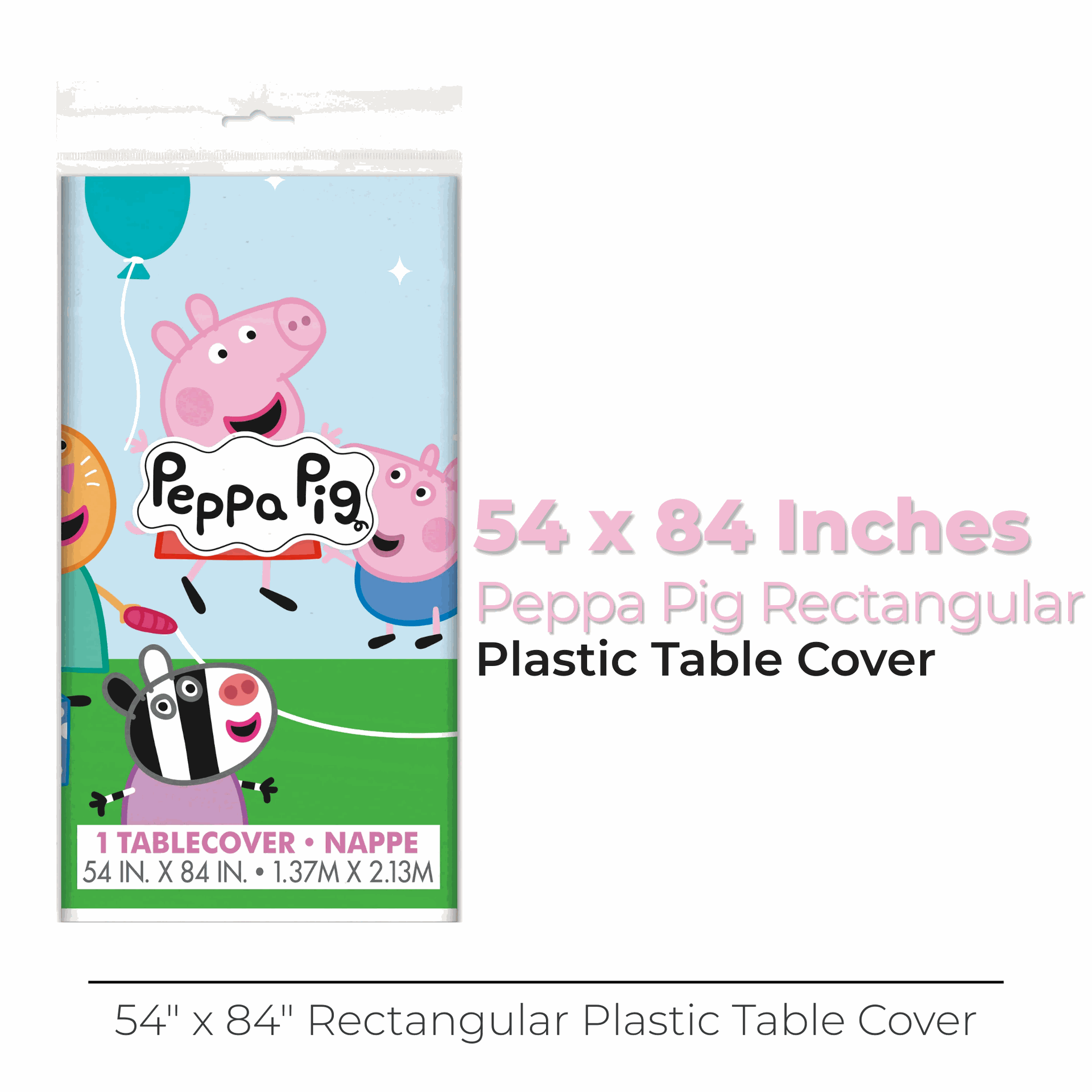 Peppa Pig Rectangular Plastic Table Cover, 54