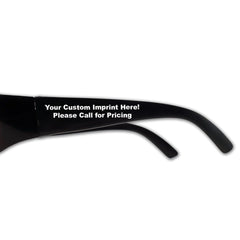 Colored Lens Black Wrap Sunglasses