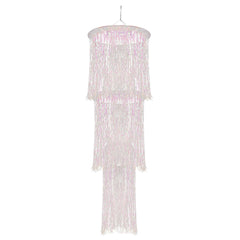 Silver Fringe Chandelier