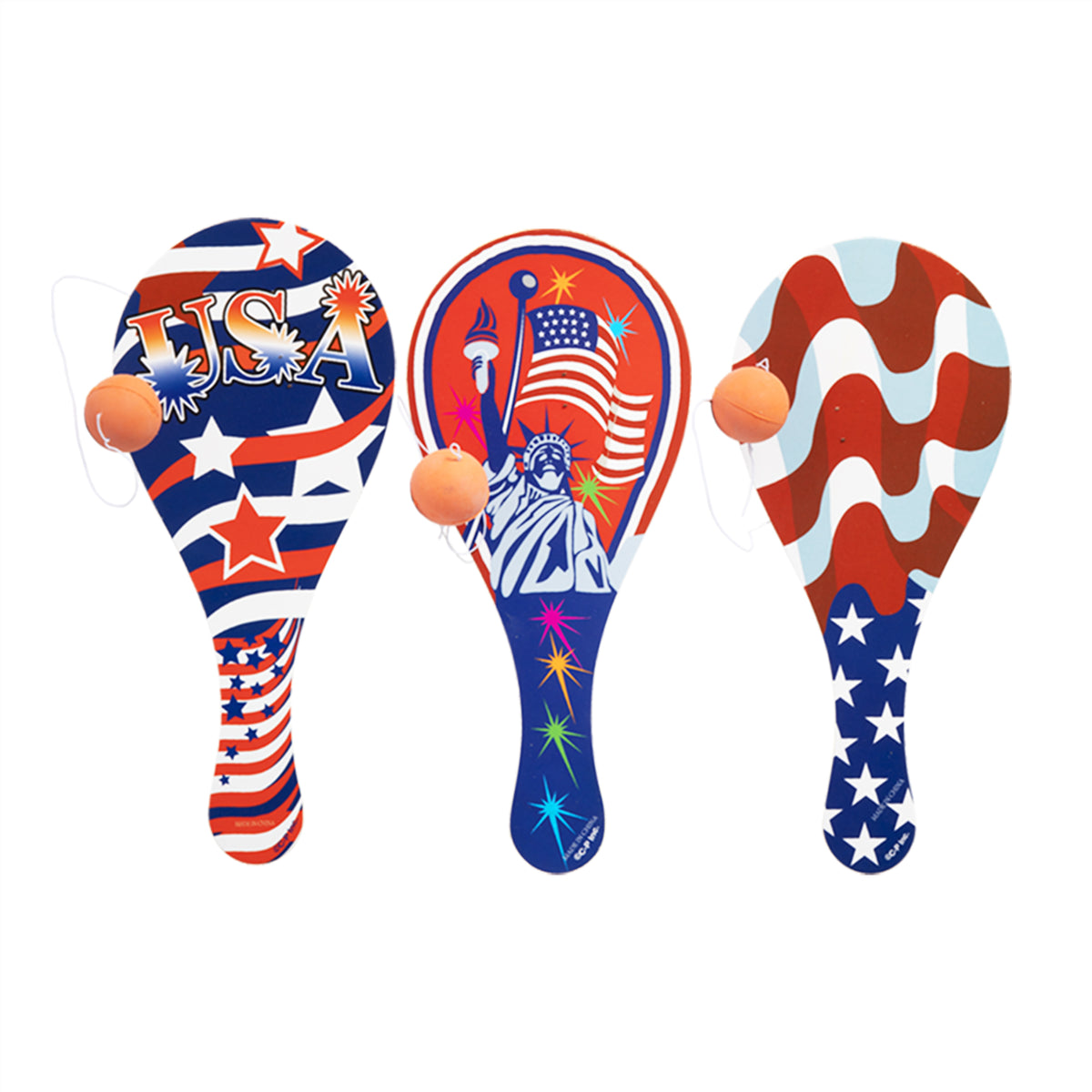 Patriotic Paddle Balls