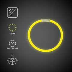 Yellow 9" Glow Bracelets