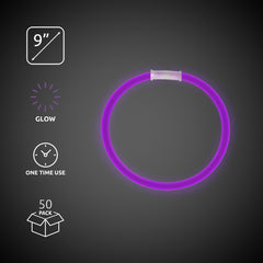 Purple 9" Glow Bracelets