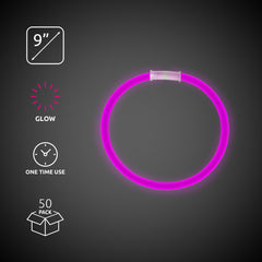 Pink 9" Glow Bracelets