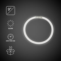 White 9" Glow Bracelets