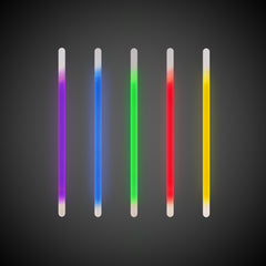 Assorted 8" Glow Stick Bracelets 100 Pack