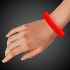 Red Triple Wide 9" Glow Bracelets