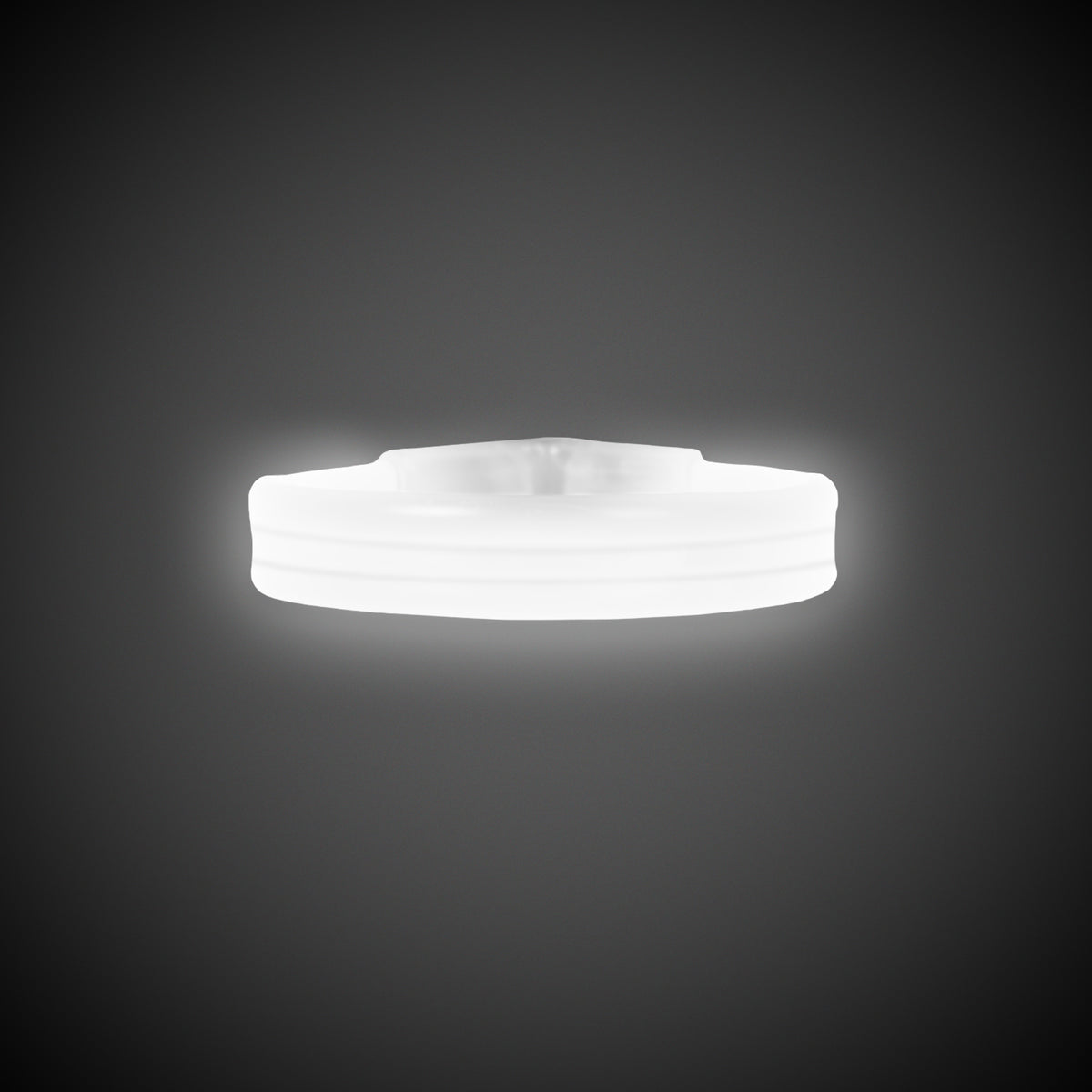 White Triple Wide Glow Bracelets