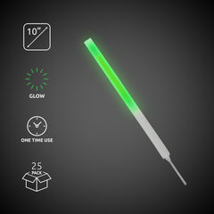 Green 10" Glow Sticks With Spikes