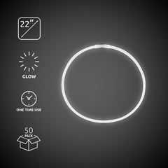 White 22" Glow Necklaces