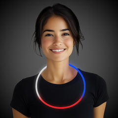 Patriotic Red, White and Blue 22" Glow Necklaces