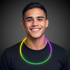Green, Purple and Yellow 22" Glow Necklaces