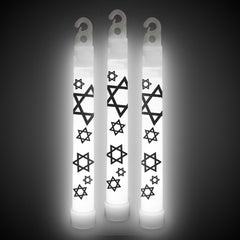 White Star Of David 6" Glow Sticks
