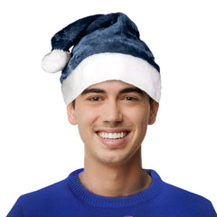 Navy Blue Santa Plush Hat
