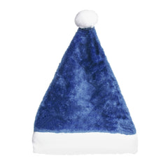 Royal Blue Plush Santa Hat
