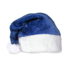 Royal Blue Plush Santa Hat