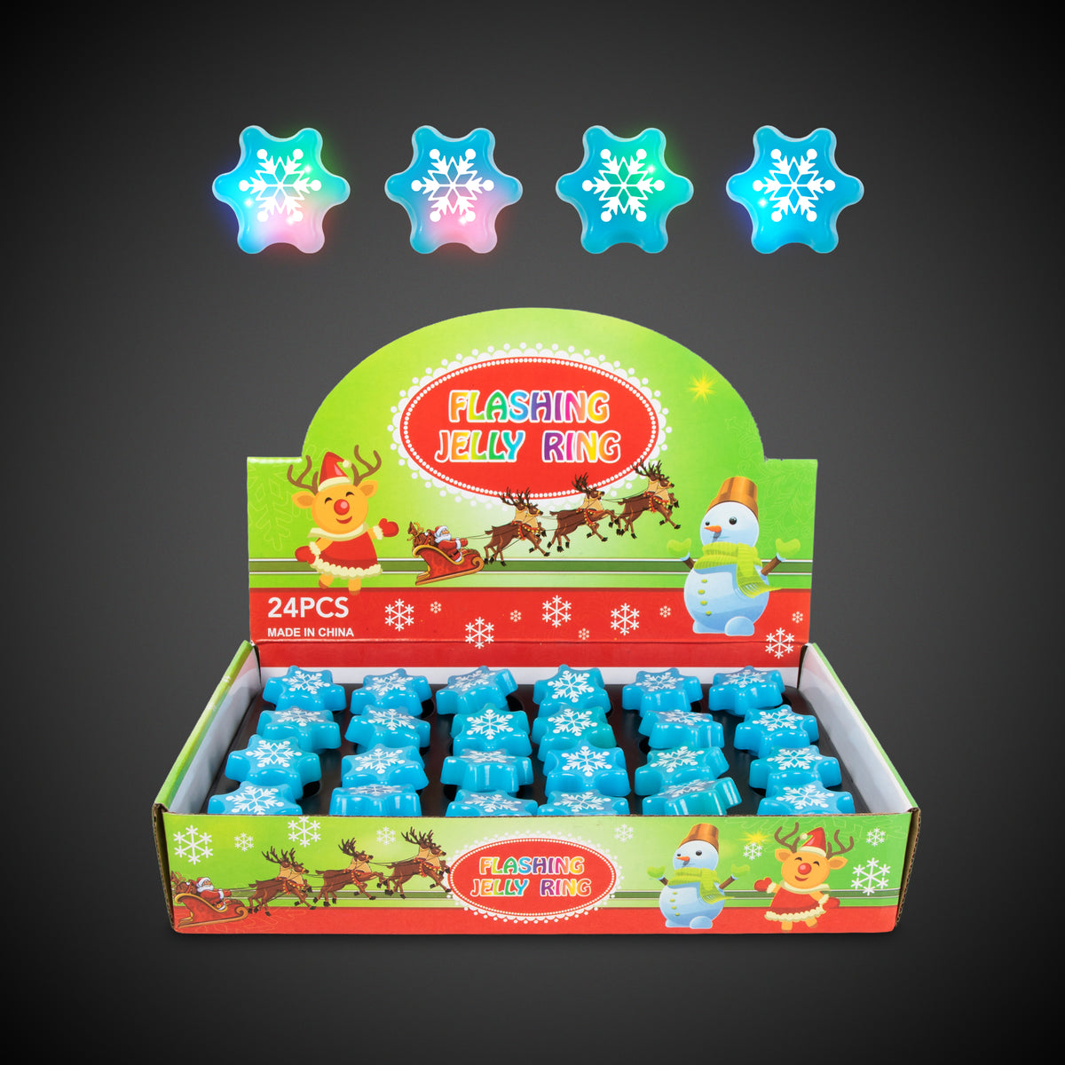 LED Snowflake Rings Retail Display