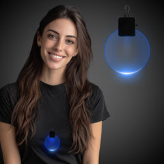 Blue LED Round Medallion