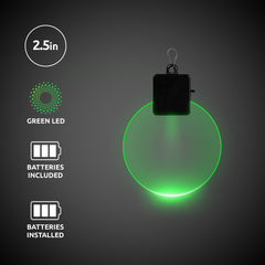 Green LED Round Medallion