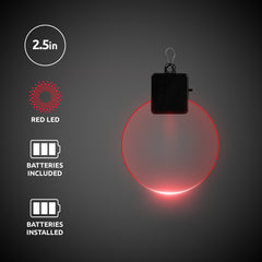 Red LED Round Medallion